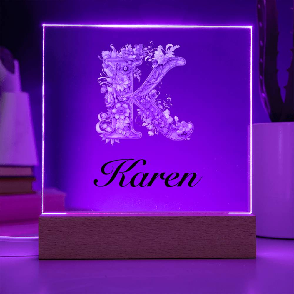 Karen 01 - Square Acrylic Plaque