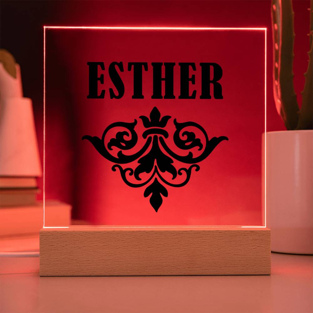 Esther v01 - Square Acrylic Plaque