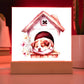 Dog Sleeping (Watercolor) 07 - Square Acrylic Plaque