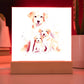 Dog Mom (Watercolor) 01 - Square Acrylic Plaque