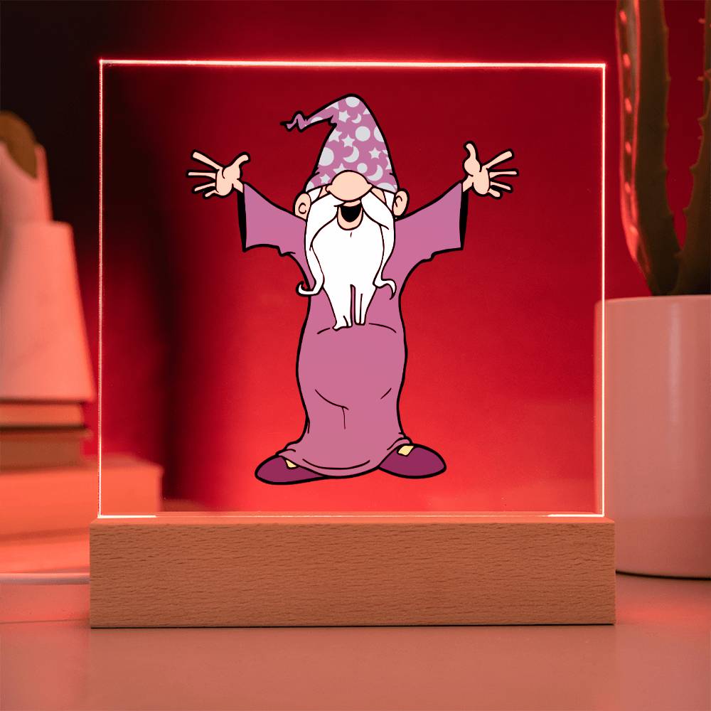 Wizard 01 - LED Night Light Square Acrylic Plaque