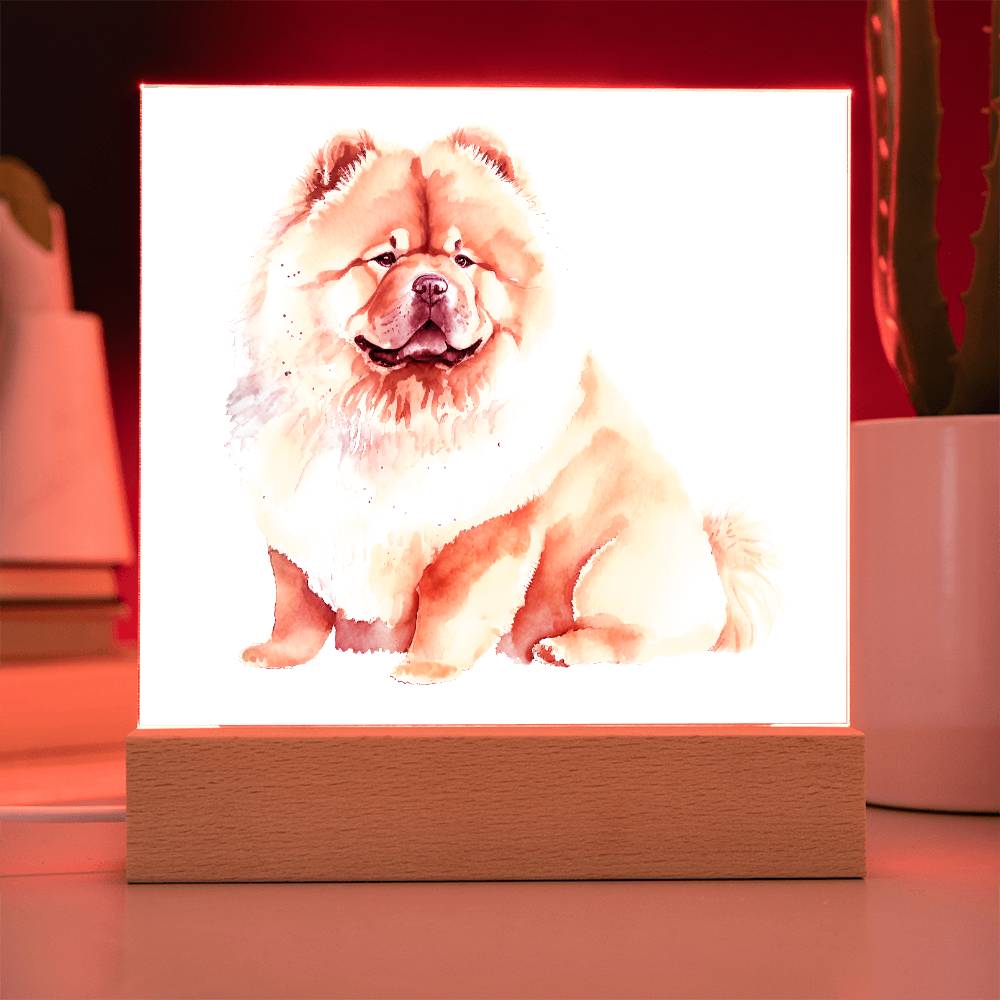 Dog Lover Collection (Watercolor) 06 - Square Acrylic Plaque