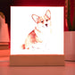 Dog Lover Collection (Watercolor) 01 - Square Acrylic Plaque