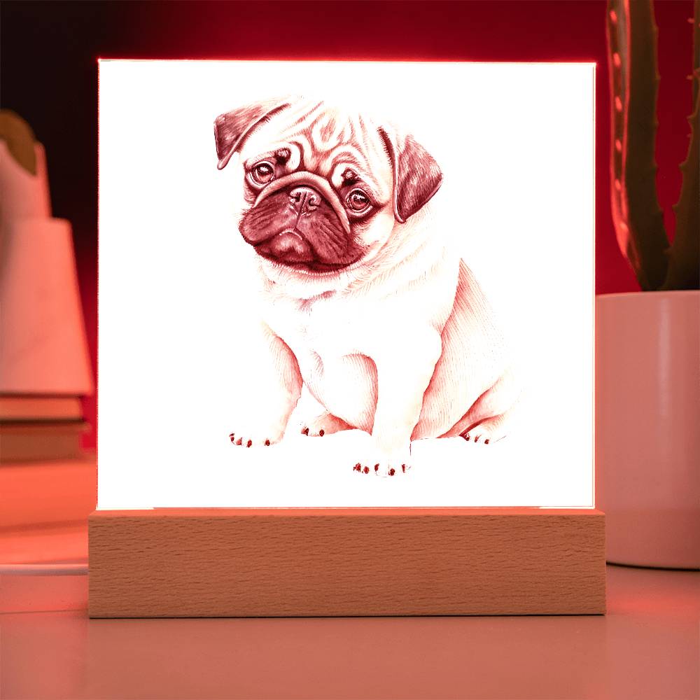 Dog Lover Collection (Watercolor) 12 - Square Acrylic Plaque
