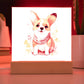 Corgi (Watercolor) 01 - Square Acrylic Plaque