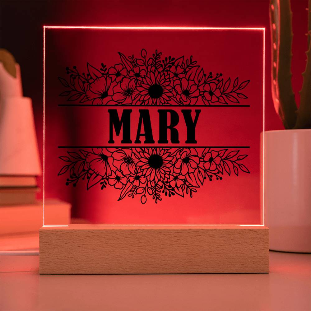 Mary v2 - Square Acrylic Plaque