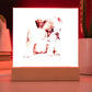 Dog Lover Collection (Watercolor) 03 - Square Acrylic Plaque