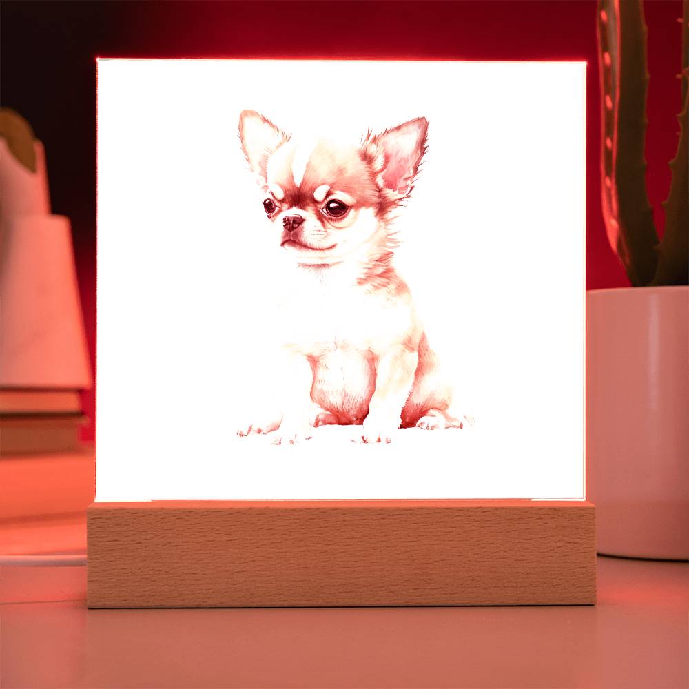 Dog Lover Collection (Watercolor) 05 - Square Acrylic Plaque
