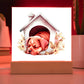 Dog Sleeping (Watercolor) 08 - Square Acrylic Plaque