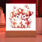 Cute Dogs In Love (Watercolor) 09 - Square Acrylic Plaque