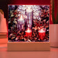 Christmas Stained Glass Design 001 - Square Acrylic Plaque