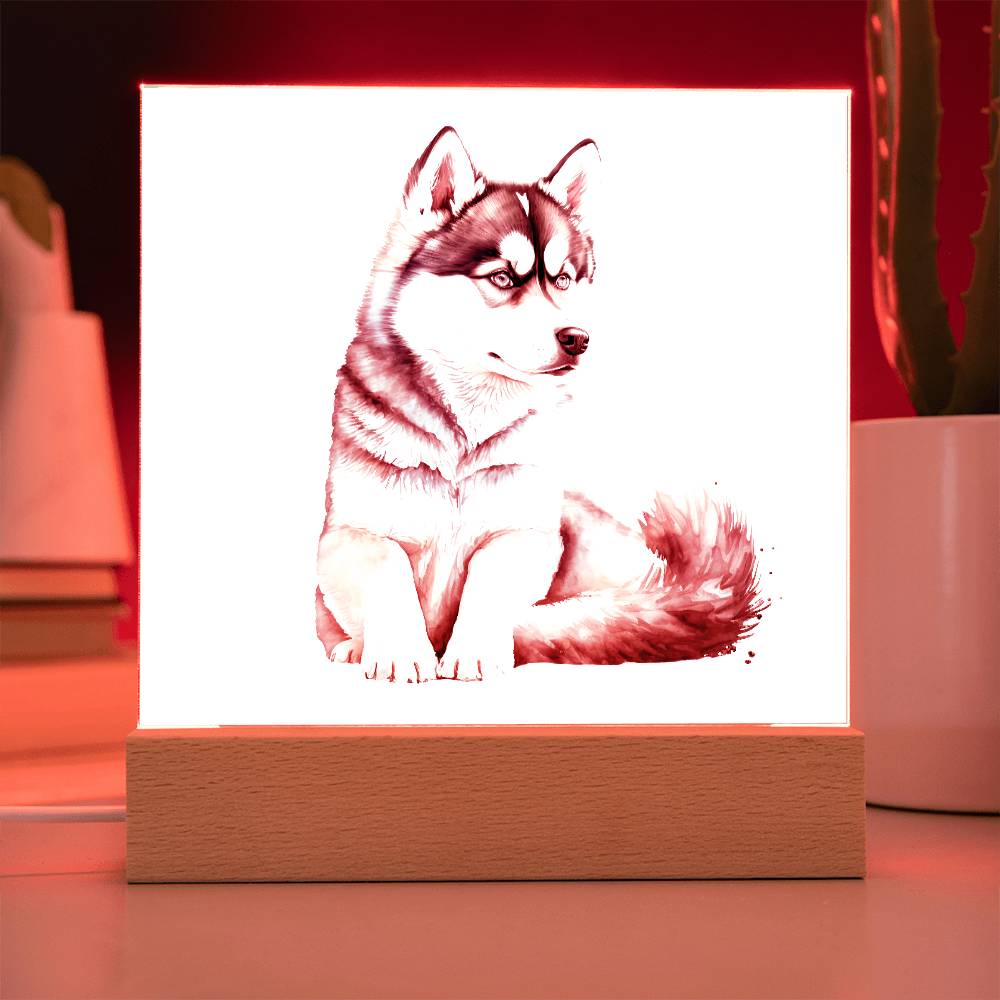 Dog Lover Collection (Watercolor) 04 - Square Acrylic Plaque
