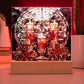 Christmas Stained Glass Design 021 - Square Acrylic Plaque