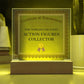 World's Greatest Action Figures Collector - Square Acrylic Plaque With USB Corded LED Base