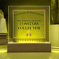 World's Greatest Coasters Collector - Square Acrylic Plaque With USB Corded LED Base