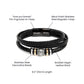 World's Greatest Dad - Men's Love You Forever Leather Bracelet With Mahogany Style Luxury Box
