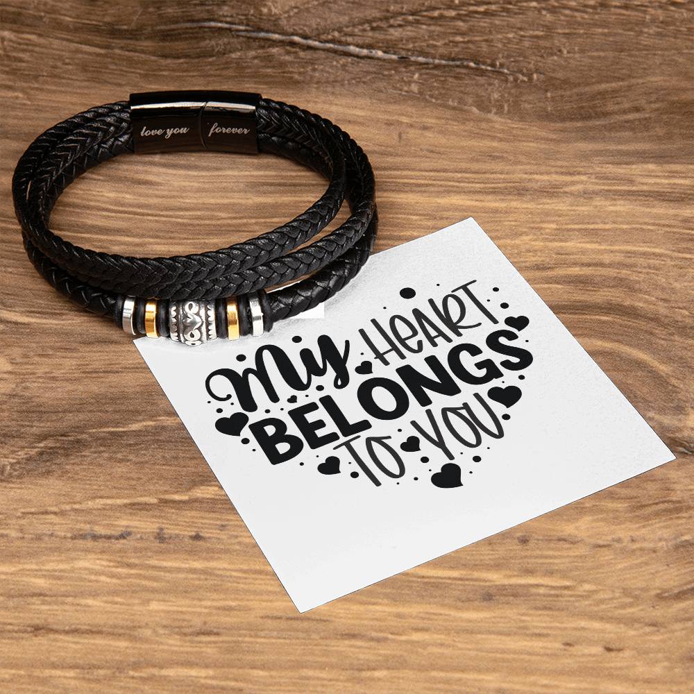 My Heart Belongs To You v2 - Men's "Love You Forever" Bracelet