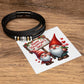 Happy Valentine's Day Gnomes 018 - Men's "Love You Forever" Bracelet