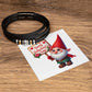 Happy Valentine's Day Gnomes 017 - Men's "Love You Forever" Bracelet