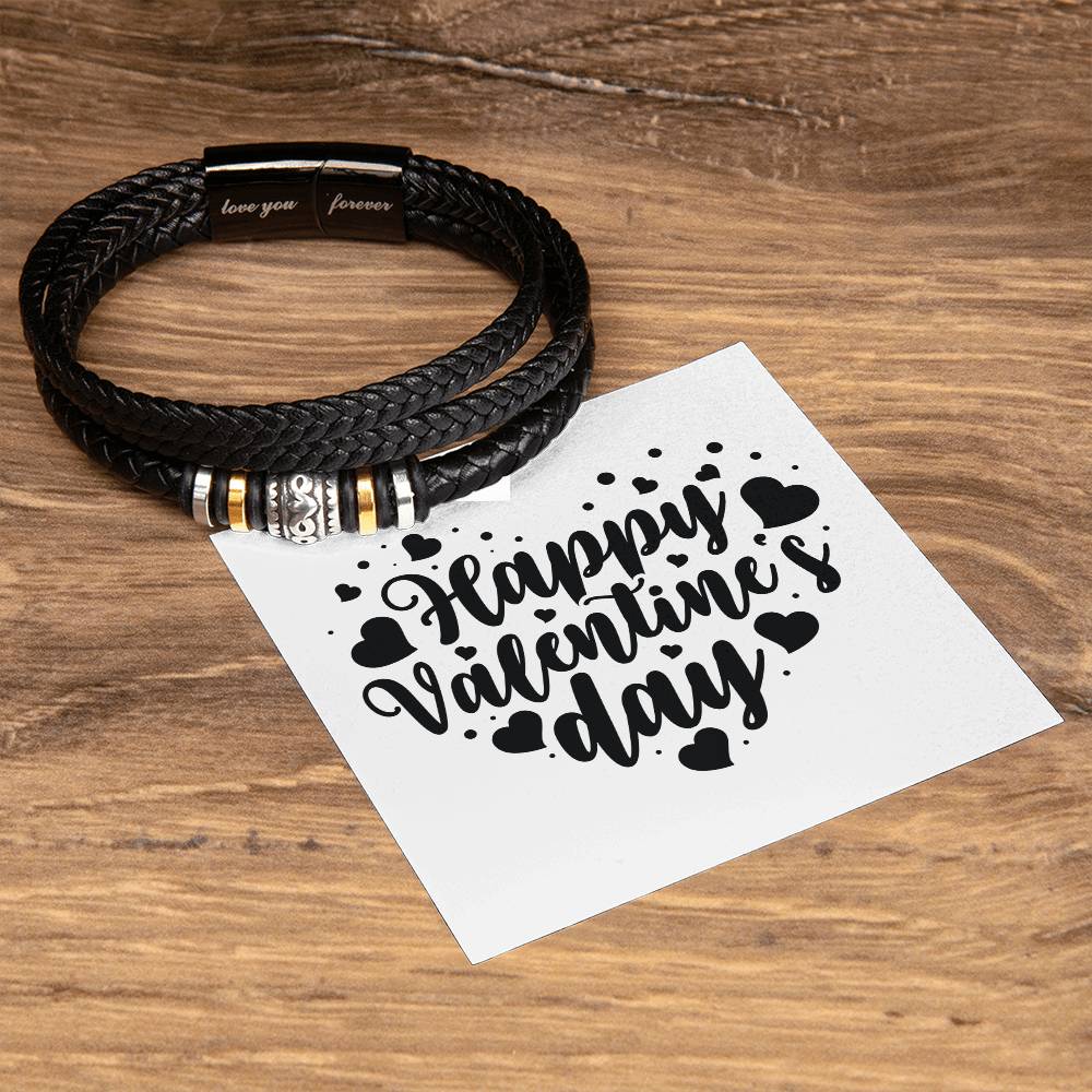 Happy Valentine's Day v2 - Men's "Love You Forever" Bracelet