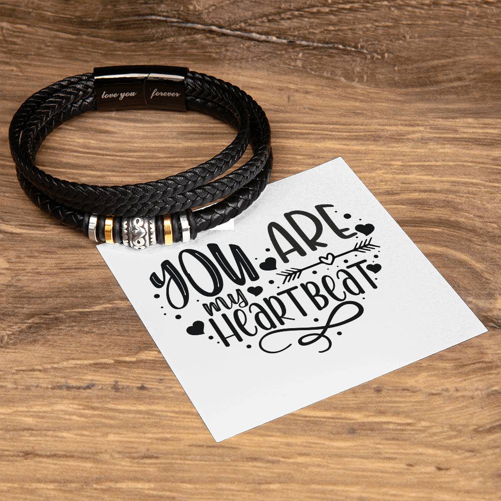 You Are My Heartbeat v2 - Men's "Love You Forever" Bracelet