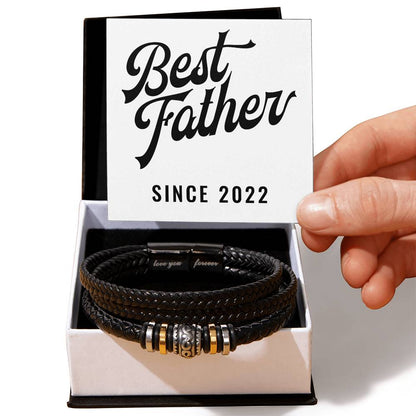 Best Father Since 2022 - Men's "Love You Forever" Bracelet