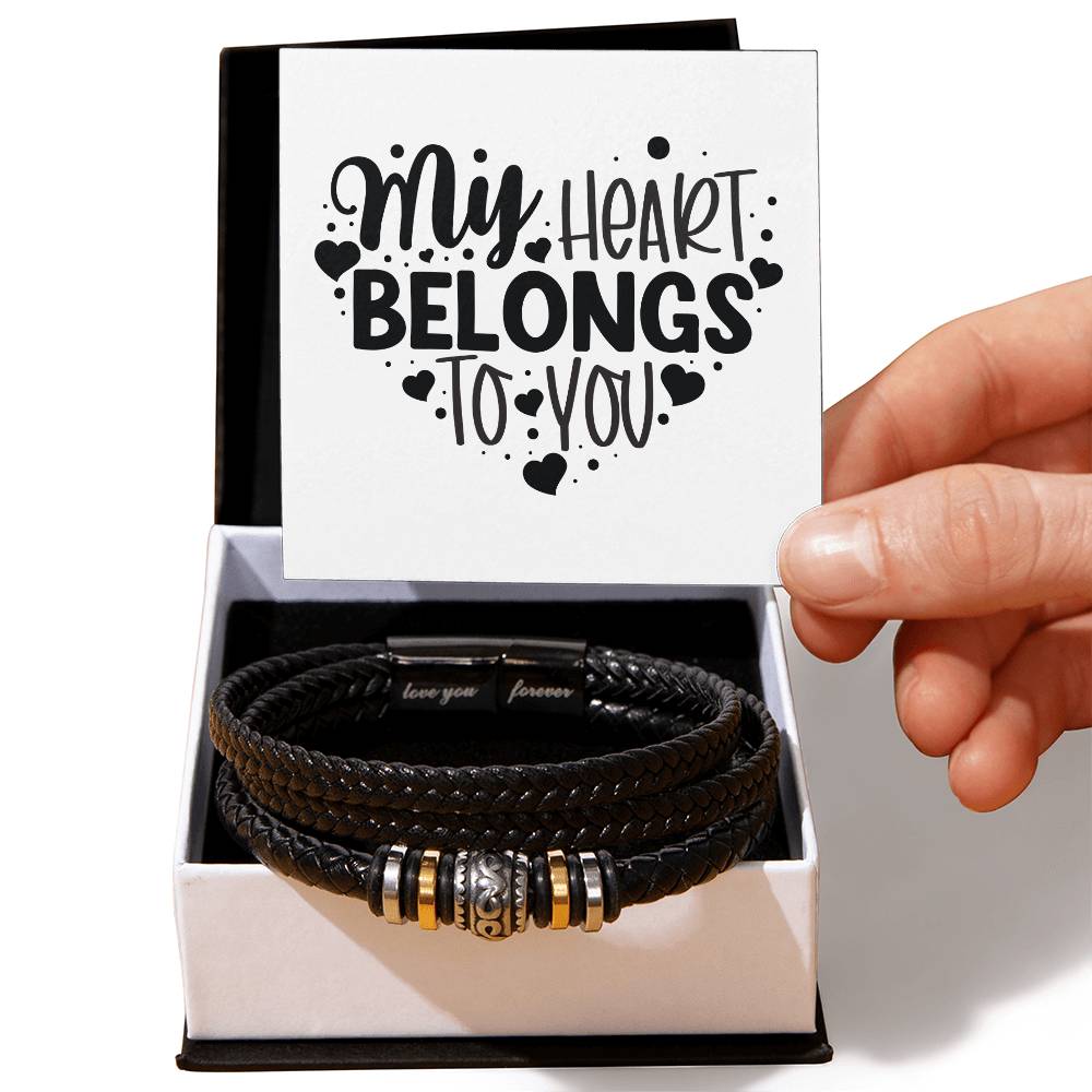 My Heart Belongs To You v2 - Men's "Love You Forever" Bracelet