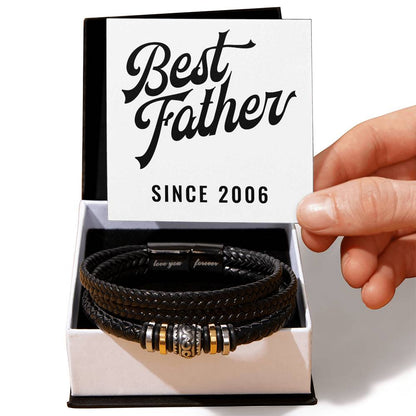 Best Father Since 2006 - Men's "Love You Forever" Bracelet