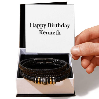Happy Birthday Kenneth - Men's "Love You Forever" Bracelet