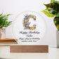 Happy Birthday Celia v02 - Circle Acrylic Plaque
