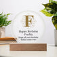 Happy Birthday Freddy v01 - Circle Acrylic Plaque