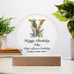 Happy Birthday Vita v02 - Circle Acrylic Plaque