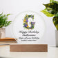 Happy Birthday Guillermina v02 - Circle Acrylic Plaque