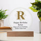 Happy Birthday Rylan v01 - Circle Acrylic Plaque