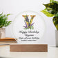 Happy Birthday Virginia v02 - Circle Acrylic Plaque