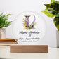 Happy Birthday Li v02 - Circle Acrylic Plaque