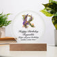 Happy Birthday Reynalda v02 - Circle Acrylic Plaque