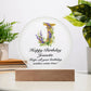 Happy Birthday Jeanette v02 - Circle Acrylic Plaque