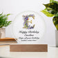 Happy Birthday Enedina v02 - Circle Acrylic Plaque