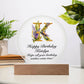 Happy Birthday Katelyn v02 - Circle Acrylic Plaque