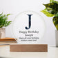 Happy Birthday Joseph v03 - Circle Acrylic Plaque