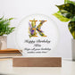 Happy Birthday Kris v02 - Circle Acrylic Plaque