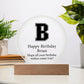 Happy Birthday Brian v02 - Circle Acrylic Plaque