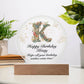 Happy Birthday Kristy v01 - Circle Acrylic Plaque