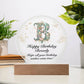 Happy Birthday Beverly v01 - Circle Acrylic Plaque