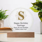 Happy Birthday Santiago v01 - Circle Acrylic Plaque