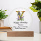 Happy Birthday Victor v02 - Circle Acrylic Plaque
