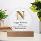 Happy Birthday Neil v01 - Circle Acrylic Plaque