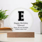Happy Birthday Edward v02 - Circle Acrylic Plaque