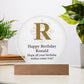 Happy Birthday Ronald v01 - Circle Acrylic Plaque